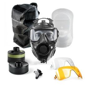 Avon gas mask kit, black.